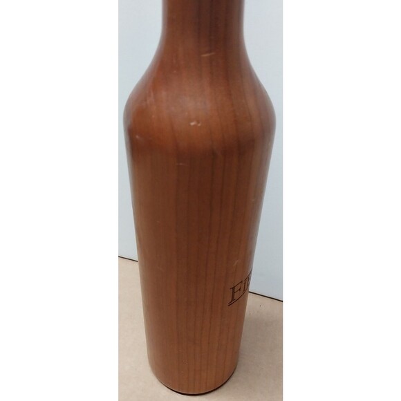 14" Tall Large Wood Pepper Grinder Commercial Mill Wine Bottle Fieldstone VTG - Picture 6 of 13